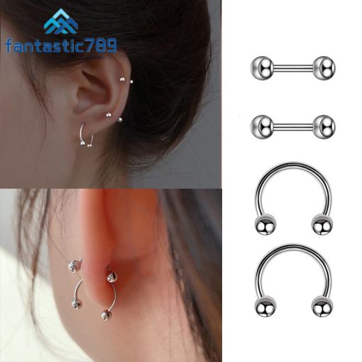 Khuyên Tai Tròn Xoắn Ốc Fantastic789 Bằng Thép Titan Không Gỉ - Ảnh 2