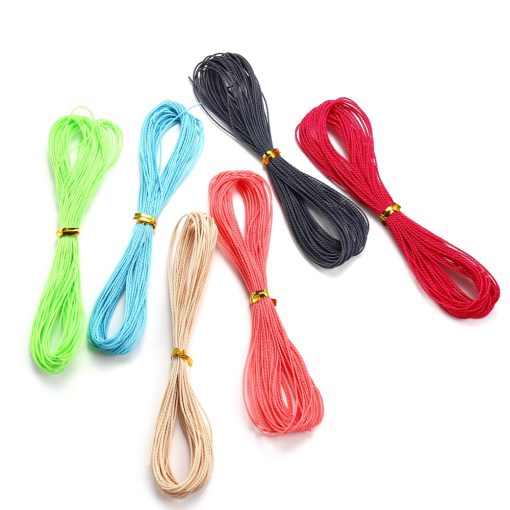 St.kunkka 10M 1mm Bông sáp nhiều màu Sợi dây bện Dây đeo tay Làm đồ trang sức - Ảnh 3