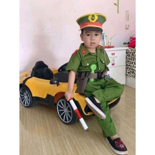 Sỉ Đồ Canh Sat Cho Bé - Bộ Quần Áo Cong An Giao Thông Đầy Đủ Phụ Kiện Sai 8-25 Kg - Ảnh 4