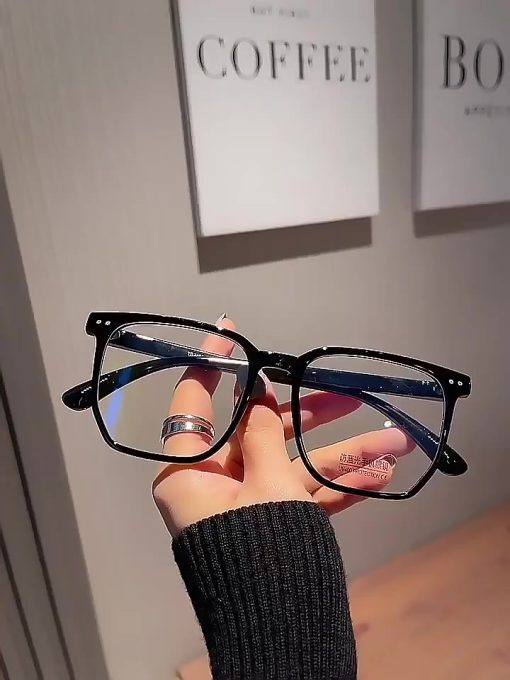 [ChicBond] Kính thời trang Unisex Mắt Kính Nửa Gọng Vuông Chống Ánh Sáng Xanh Phong Cách Hàn Quốc