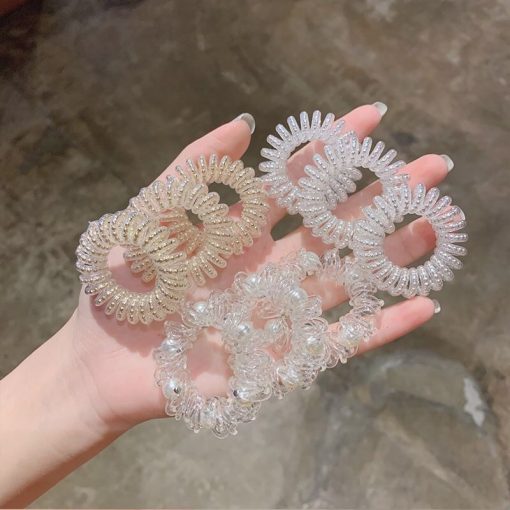 Dây buộc tóc có đính ngọc trai phong cách Hàn Quốc cho nữ - Ảnh 5