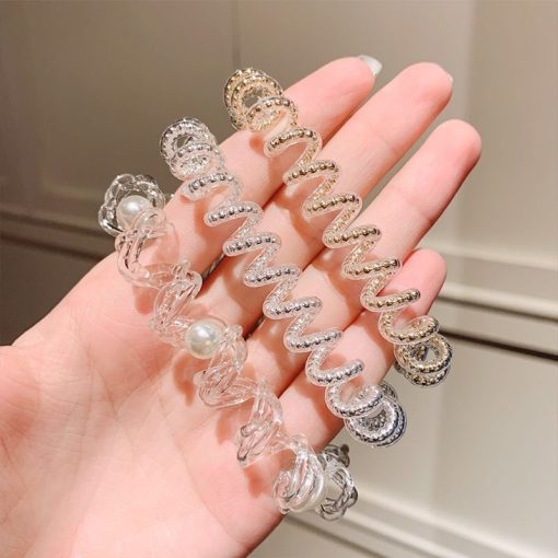 Dây buộc tóc có đính ngọc trai phong cách Hàn Quốc cho nữ - Ảnh 2