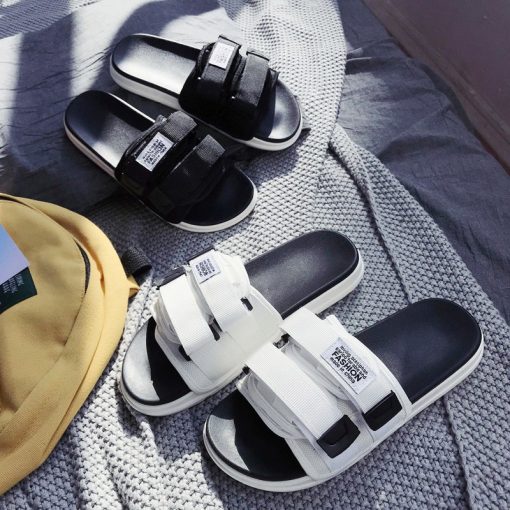 (Có 2 Màu) Dép quai ngang nam nữ unisex inviti Fashion quai dán mới - Ảnh 3