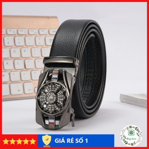 Thắt lưng mặt xoay nam thắt lưng nam cao cấp thời trang dây nịt da khóa tự động X003 - Ảnh 3