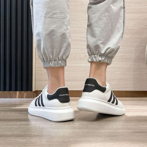 Giày sneaker đế cao nam nữ phối sọc thời trang - ALEX - Ảnh 5