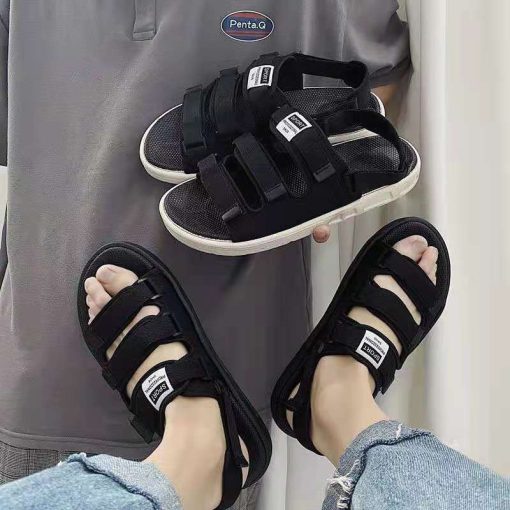 (Có 3 Màu) Sandal nữ nam 3 quai trơn cao cấp Fullsize 35-44 - dép quai hậu học sinh mới về - Ảnh 2