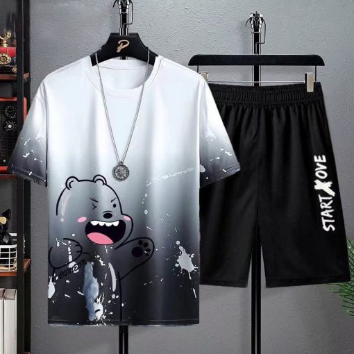 Bộ Đồ Nam Nữ Unisex Mùa Hè Ngắn Tay Cổ Tròn Họa Tiết Loang Vẩy Sơn Hot Trend Thời Trang Zenkonu QA NAM 104 - Ảnh 5