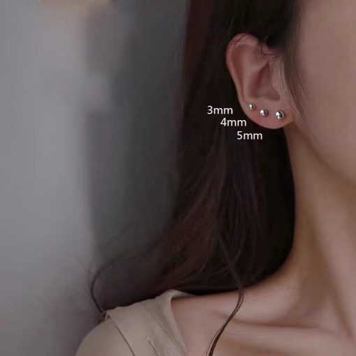 Khuyên Tai Tròn Xoắn Ốc Fantastic789 Bằng Thép Titan Không Gỉ - Ảnh 5