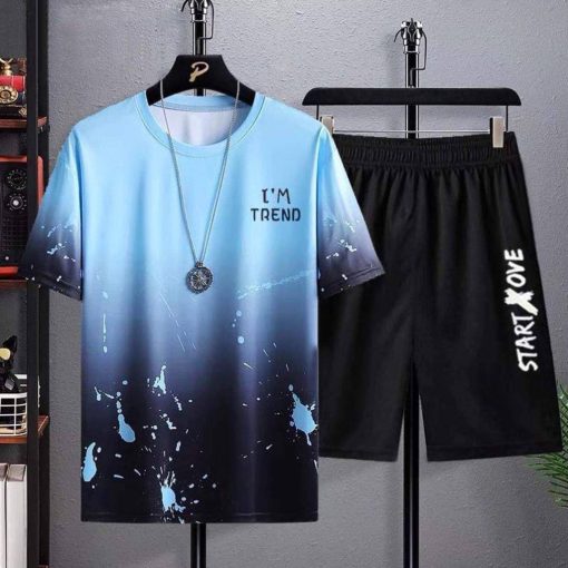 Bộ Đồ Nam Nữ Unisex Mùa Hè Ngắn Tay Cổ Tròn Họa Tiết Loang Vẩy Sơn Hot Trend Thời Trang Zenkonu QA NAM 104 - Ảnh 3