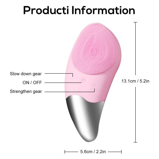 Máy rửa mặt SALORIE bằng silicon làm sạch sâu bằng sóng siêu âm sạc cổng USB cao cấp - Ảnh 4