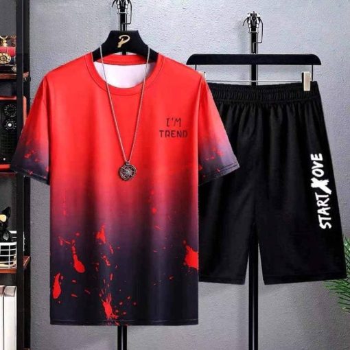 Bộ Đồ Nam Nữ Unisex Mùa Hè Ngắn Tay Cổ Tròn Họa Tiết Loang Vẩy Sơn Hot Trend Thời Trang Zenkonu QA NAM 104 - Ảnh 4