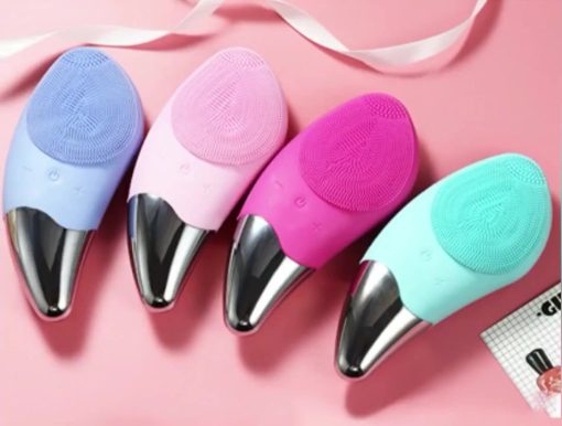 Máy rửa mặt SALORIE bằng silicon làm sạch sâu bằng sóng siêu âm sạc cổng USB cao cấp