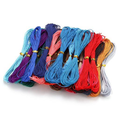 St.kunkka 10M 1mm Bông sáp nhiều màu Sợi dây bện Dây đeo tay Làm đồ trang sức - Ảnh 4
