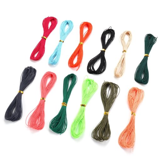 St.kunkka 10M 1mm Bông sáp nhiều màu Sợi dây bện Dây đeo tay Làm đồ trang sức - Ảnh 2