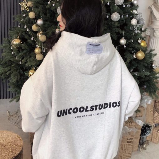 (Có clip) Áo hoodie nỉ bông DEUNCOOL BASIC ver 1.0 - Màu Grey Light - 100% cotton mềm mịn cho nam nữ - ẢNH THẬT - Ảnh 2