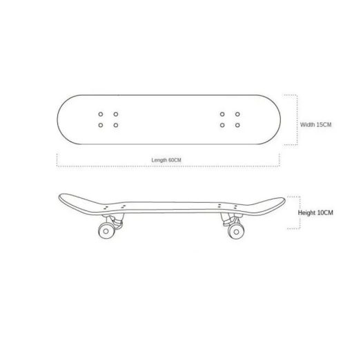 Ván trượt trẻ em gỗ phong ép 7 lớp dài 60cm ván trượt thể thao hình siêu nhân công chúa cho bé trai và bé gái - Ảnh 4