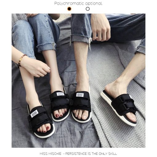 (Có 2 Màu) Dép quai ngang nam nữ unisex inviti Fashion quai dán mới - Ảnh 5