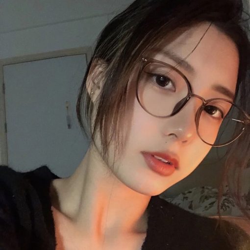 Kính máy tính khung kim loại tròn Hàn Quốc dành cho nam nữ Chống tia cực tím chống mệt mỏi - Ảnh 3
