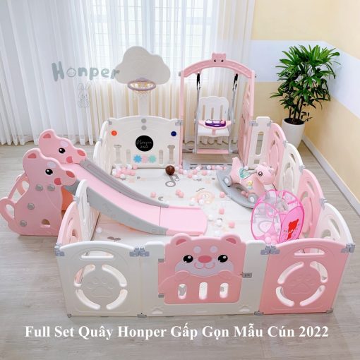 Trọn Bộ Quây Cũi Cầu Trượt Xích Đu Và Ngựa Cho Bé ( Inbox phí ship ) - Ảnh 2