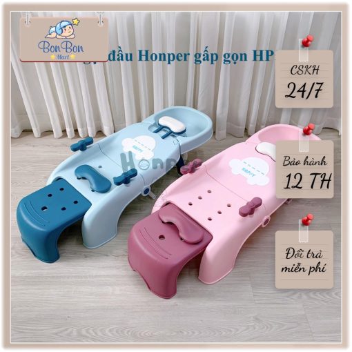 Ghế gội đầu cho bé chính hãng Honper chịu lực 60kg HP528 có giá đỡ riêng phân phối chính hãng Bonbon Mart - Ảnh 3