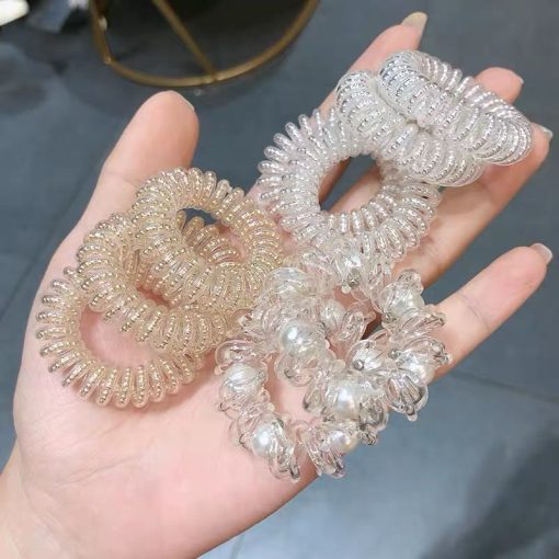 Dây buộc tóc có đính ngọc trai phong cách Hàn Quốc cho nữ - Ảnh 4