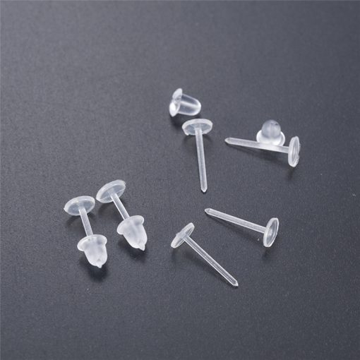 Set 50 Khuyên Tai Nhựa Trong Suốt Không Gây Dị Ứng Thân Thiện Với Môi Trường - Ảnh 6
