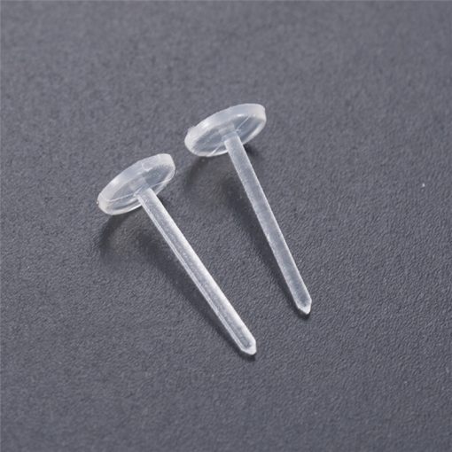 Set 50 Khuyên Tai Nhựa Trong Suốt Không Gây Dị Ứng Thân Thiện Với Môi Trường - Ảnh 5