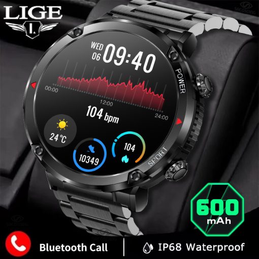 Đồng Hồ Thông Minh LIGE ip68 Màn Hình hd 1.6 "Chống Thấm Nước Kết Nối bluetooth Cho Nam - Ảnh 2