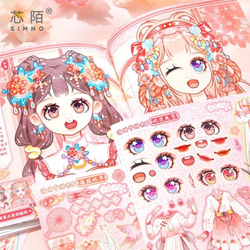 Sticker Dán Trang Trí Sổ Tay Hình Công Chúa Dễ Thương Phong Cách Trung Hoa - Ảnh 5