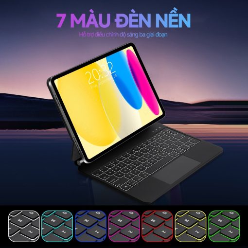 【bảo hành một năm】GOOJODOQ Bao da máy tính bảng  bàn phím không dây thích hợp cho iPad Air 4 5 6/ Pro 11 2018-2022 /Gen10 10.9/ Air11 Air13 2024-2025 - Ảnh 5
