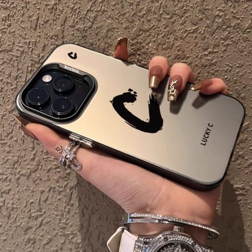 Letter C Vỏ Mềm Chống Sốc Lỗ Lớn Hai Lớp Tương Thích Với iPhone15 14 13 12 11 Pro max xs xr 7 8 SE - Ảnh 2