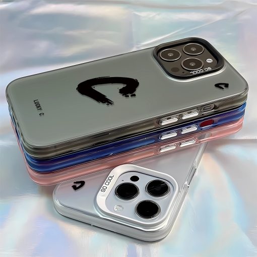 Letter C Vỏ Mềm Chống Sốc Lỗ Lớn Hai Lớp Tương Thích Với iPhone15 14 13 12 11 Pro max xs xr 7 8 SE - Ảnh 5