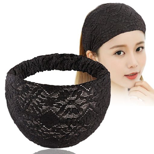 Vành rộng tóc trắng gãy tóc thun dây buộc tóc lưới đỏ rửa mặt đơn giản - Ảnh 6