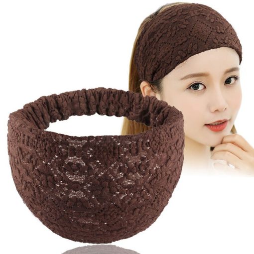 Vành rộng tóc trắng gãy tóc thun dây buộc tóc lưới đỏ rửa mặt đơn giản - Ảnh 2