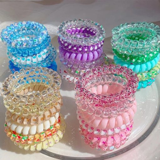 💕Dreamy💕Set 4 Cô Gái Hàn Quốc Bạc Hà Dừa Chấm Bi Điện Thoại Dopamine Dây Buộc Tóc Tất Cả Trận Đấu Dây Buộc Tóc - Ảnh 3