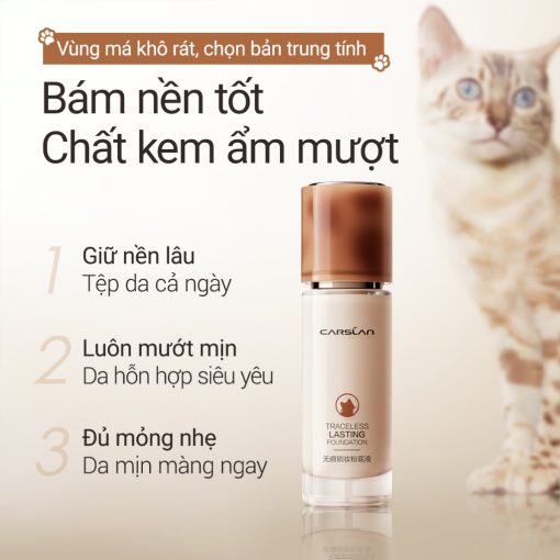 Kem nền CARSLAN dạng lỏng kiềm dầu lâu trôi chống thấm nước suốt 24h 30g - Ảnh 5