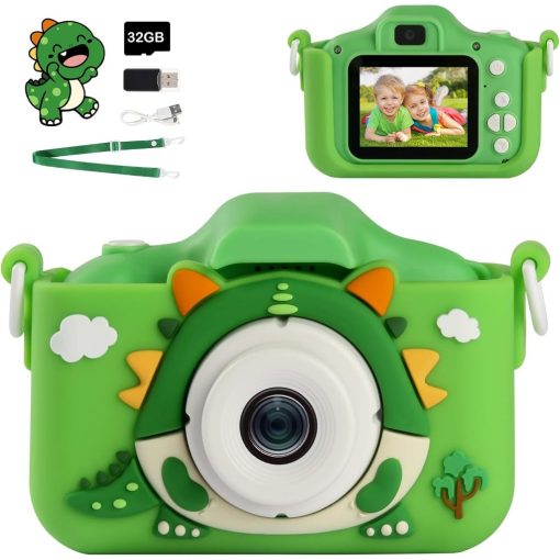 Ymx X12S 4800W Mới HD Camera Kép Hoạt Hình Khủng Long Mini Máy Ảnh Kỹ Thuật Số Trẻ Em Camera Ảnh Quà Tặng Sinh Nhật - Ảnh 2