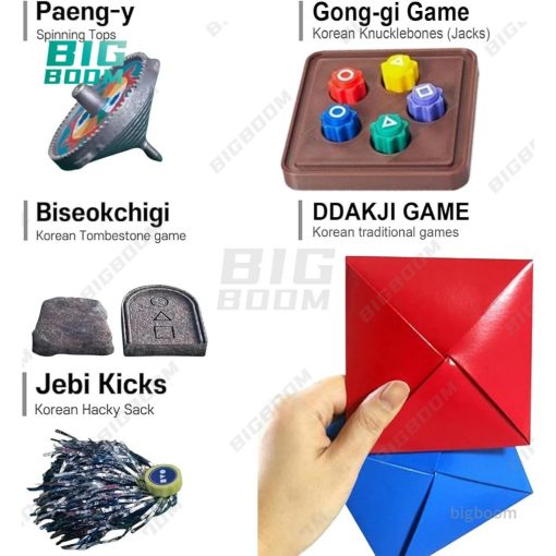 Squid Game Trò chơi mực Gonggi Trò chơi Jackstone Gonggi/Ddakji - Ảnh 3