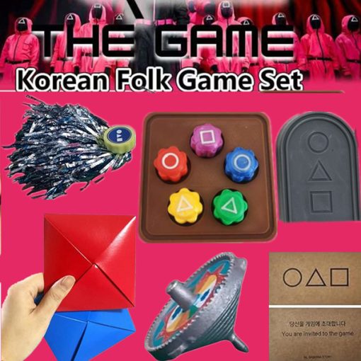 Squid Game Trò chơi mực Gonggi Trò chơi Jackstone Gonggi/Ddakji - Ảnh 4