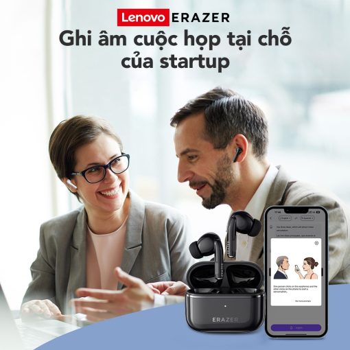 Lenovo ERAZER XT89 PRO Tai nghe Bluetooth AI Dịch thuật hai chiều trong 134 ngôn ngữ tai nghe không dây Trả lời thông minh AI Tai nghe chế độ chơi game thấp trễ - Ảnh 3