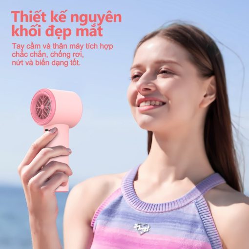 【Tặng quà/Bảo hành nửa năm】GOOJODOQ GFS006 4000mAh Turbo Jet Mini Fan Rechargeable Ice Flake Cooling Handheld Portable Strong Wind High Speed ​​100 Level - Ảnh 3