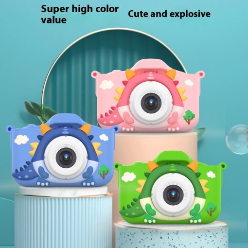 Ymx X12S 4800W Mới HD Camera Kép Hoạt Hình Khủng Long Mini Máy Ảnh Kỹ Thuật Số Trẻ Em Camera Ảnh Quà Tặng Sinh Nhật - Ảnh 4