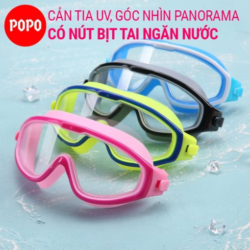 Kính bơi trẻ em POPO 360 góc nhìn PANORAMA cản tia UV, hạn chế sương mờ ngăn nước tuyệt đối - Ảnh 2