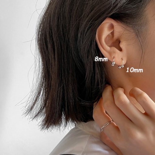 Khuyên Tai Tròn Xoắn Ốc Fantastic789 Bằng Thép Titan Không Gỉ - Ảnh 4