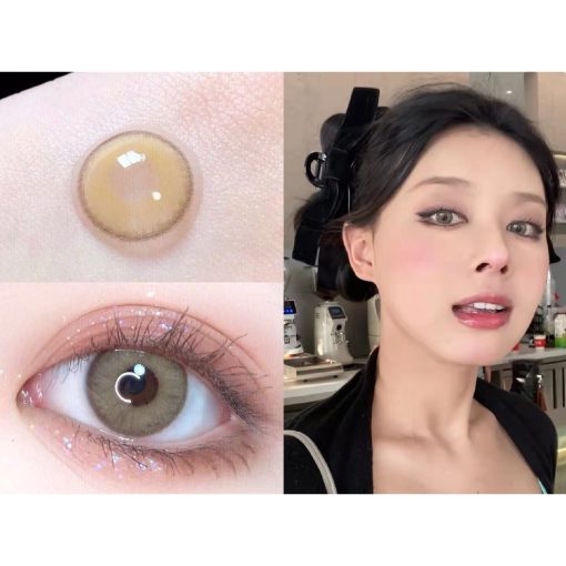 Ống kính, DBZONG, Thương hiệu Xiyoulens, lớn hơn một chút, 14.20mm, (Lớp 0-8.00), Kính áp tròng sử dụng hàng năm (màu nâu) - Ảnh 2