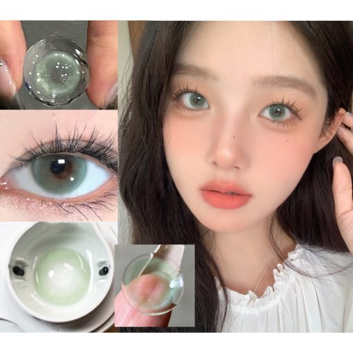 XBYBHE, thương hiệu CLAMIDO, 14.00mm, (lớp 0-8.00), kính sát tròng sử dụng hàng năm (xanh lá cây) - Ảnh 2