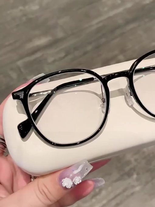 Mắt kính cận thị kính cận có độ sẵn - 0.50 ~ - 6.00 độ Kính Cận Gọng Trong Suốt Chống Ánh Sáng Xanh Phong Cách Hàn Quốc Thời Trang kính JS1104