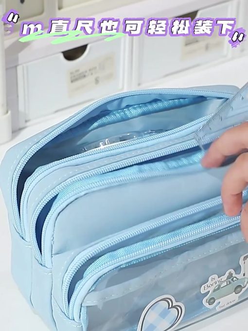Túi Đựng Bút Học Sinh Chứa 100 Cây - Thiết Kế Nhiều Ngăn Chống Rơi, Chất Liệu Chống Thấm, Dễ Dàng Vệ Sinh | Phụ Kiện Văn Phòng Đa Năng
