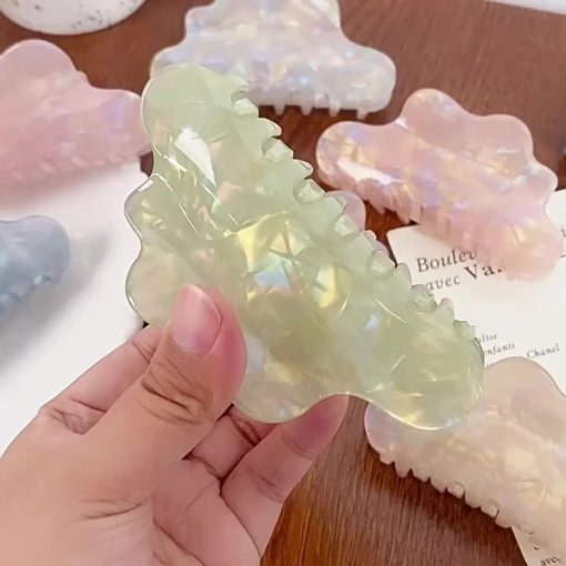 Pháp Ngọt Ngào Thời Trang Acetate Kẹp Tóc Mùa Hè Mới Cá Tính Chảo Tóc Cá Mập Kẹp Tóc Phụ Kiện