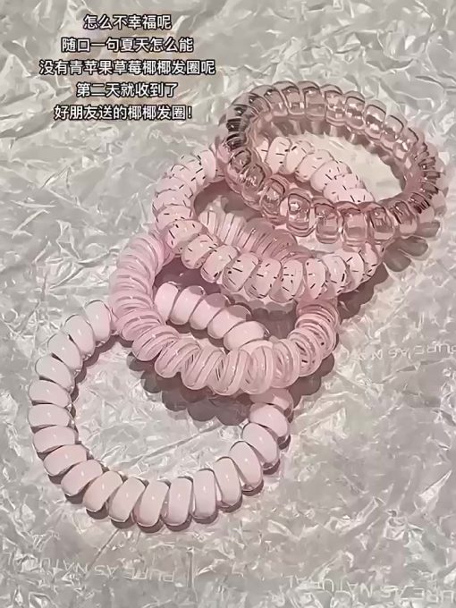 Cô Gái Hàn Quốc Bạc Hà Dừa Chấm Bi Điện Thoại Dây Buộc Tóc Tất Cả Trận Đấu Dây Buộc Tóc